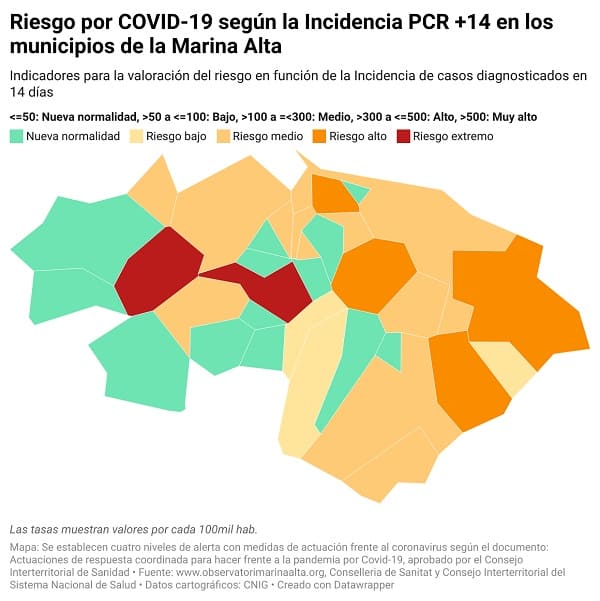 Actualización de datos COVID-19: los municipios con más casos COVID-19 activos.