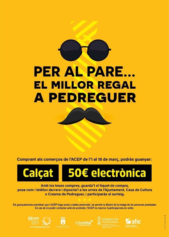 Nueva campaña de ACEP para el DIA DEL PADRE en Pedreguer.